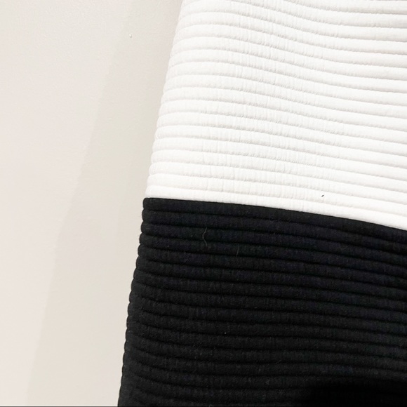 Alice + Olivia Lennon Quilted Lamb Leather Trim Crossover Asymmetrical Skirt 6 - Picture 8 of 13